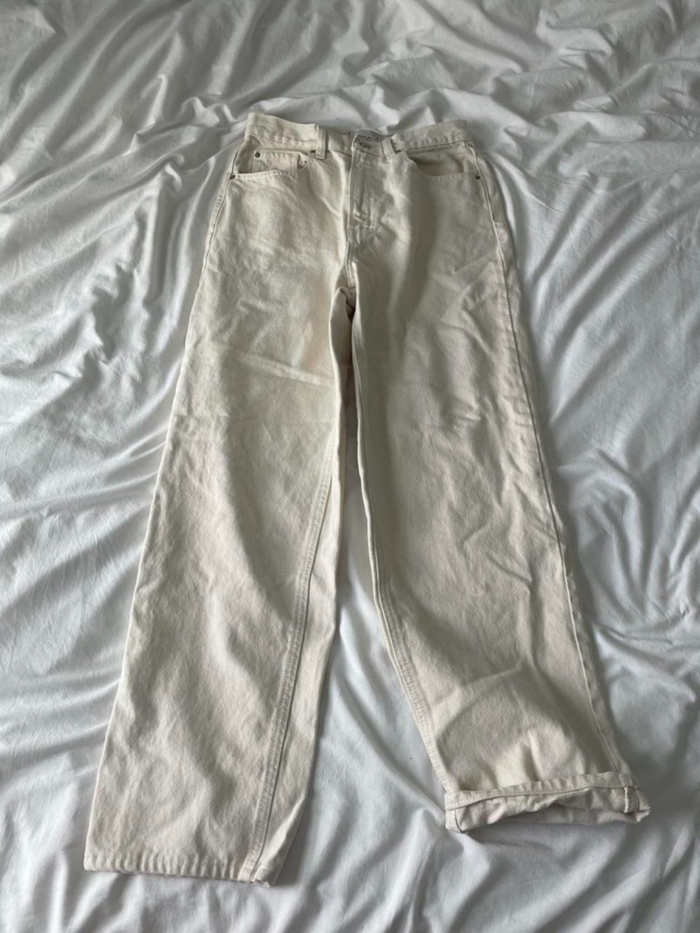 BDG Straight-Leg Jeans in Off-White